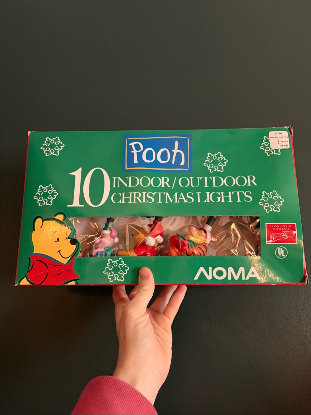 Set of THREE Vintage Pooh Bear Christmas Indoor/Outdoor Lights